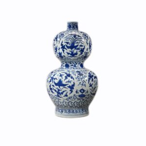 18 明嘉靖青花鳳鑾鶴葫蘆尊