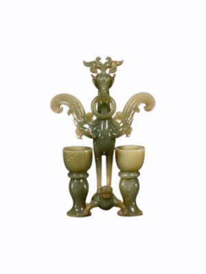 戰漢和田玉朱雀銜環杯