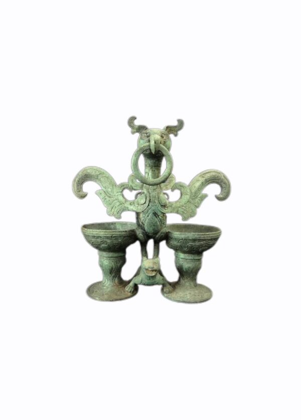 西漢朱雀銜環合巹杯