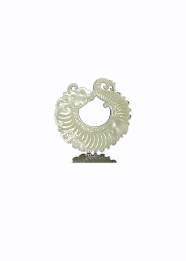 乾隆黃玉仿古龍紋佩